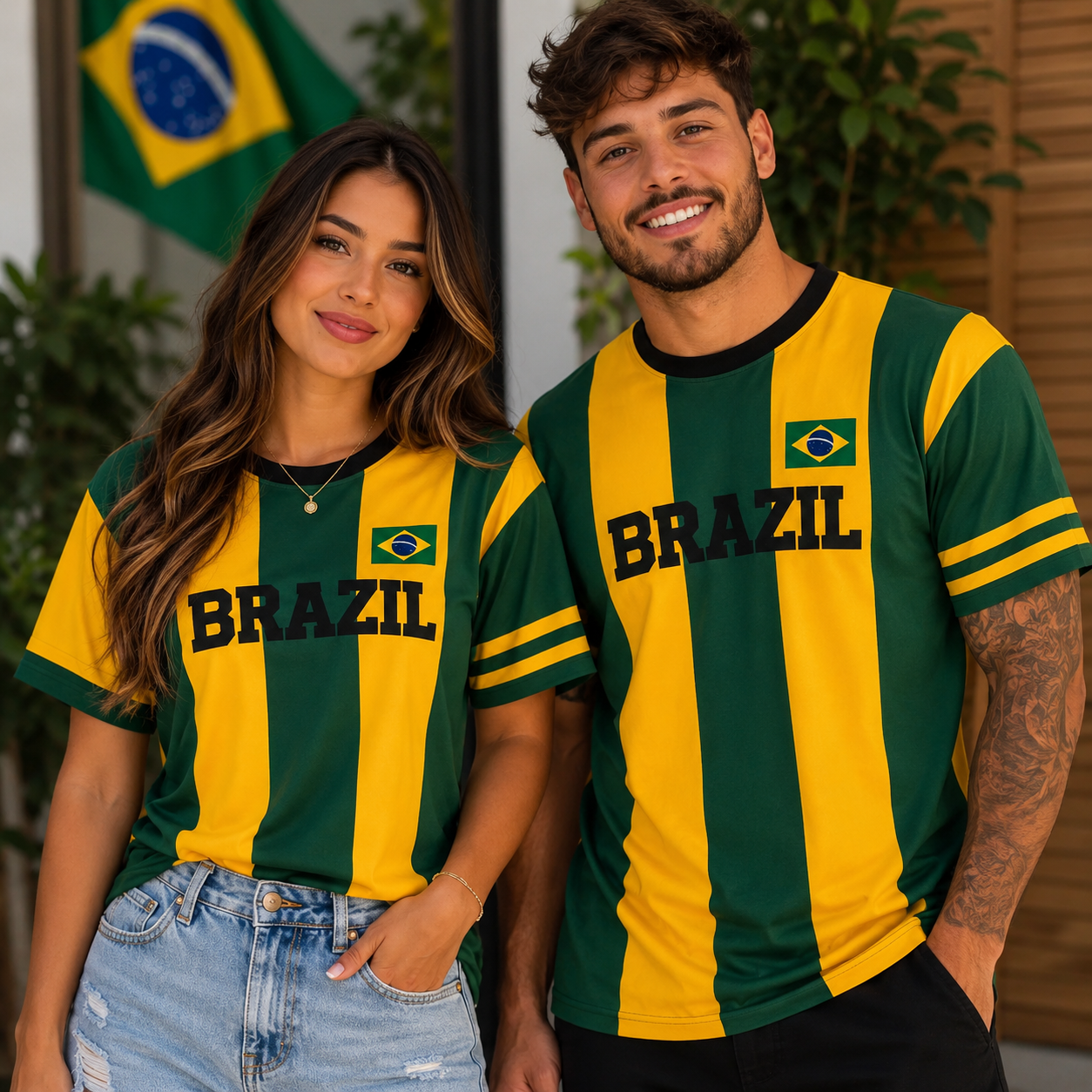 Kit casal 2 blusa do Brasil copa do mundo