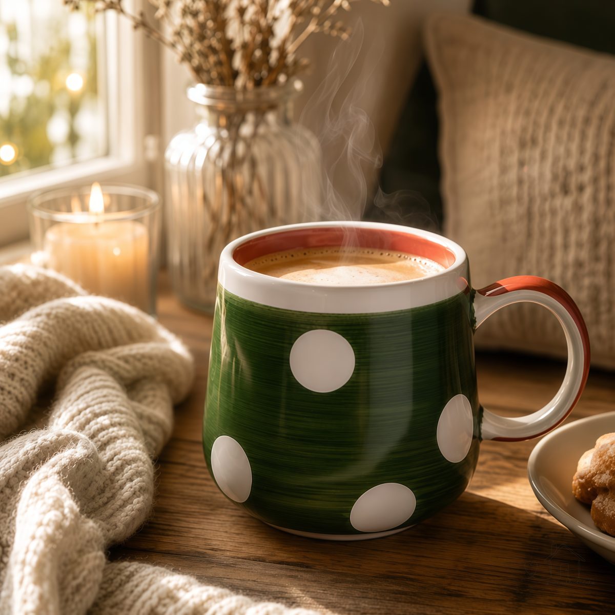 Caneca Home Style Polka Cor Verde