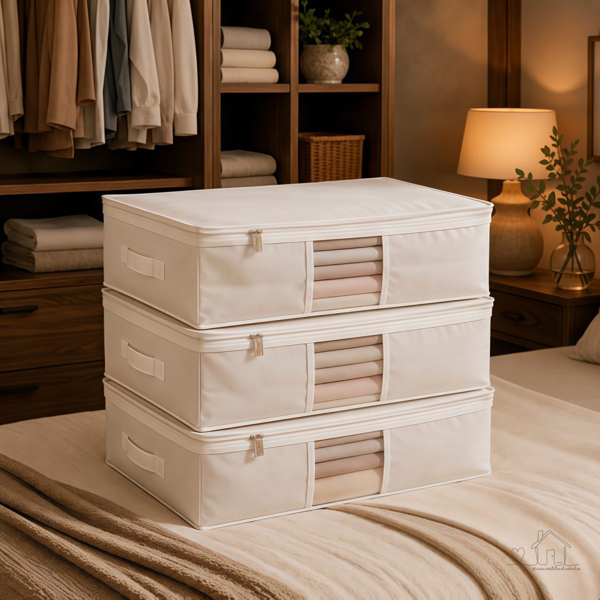 Kit 3 Sacos Organizadores Multiuso - Branco