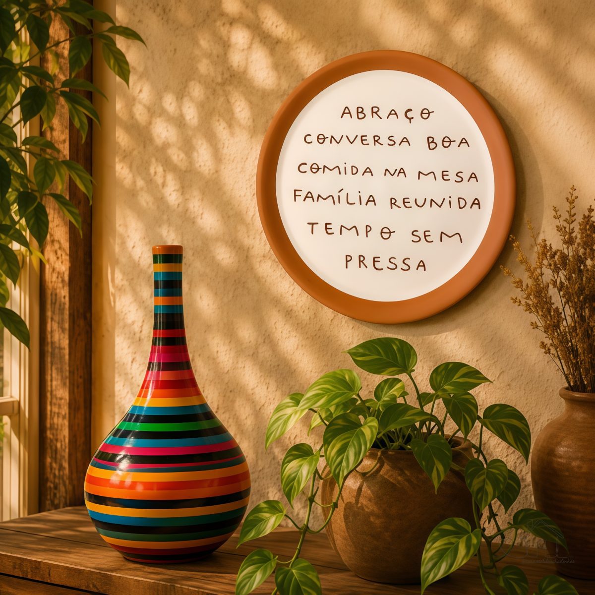 PRATO DECORATIVO TERRACOTA 18CM