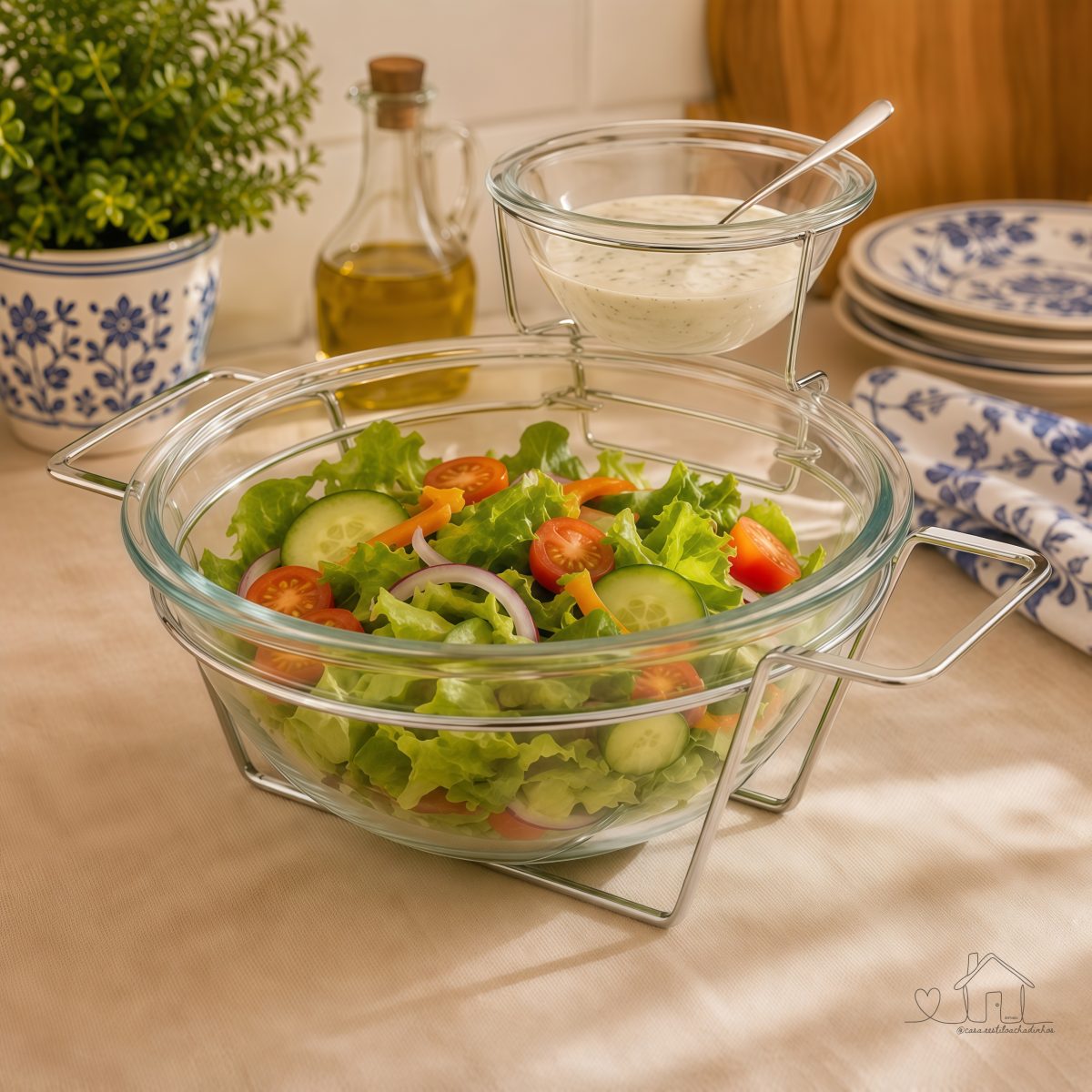 Tigela Vidro 3L e 500mL Forma Utilidades para Salada e Massa