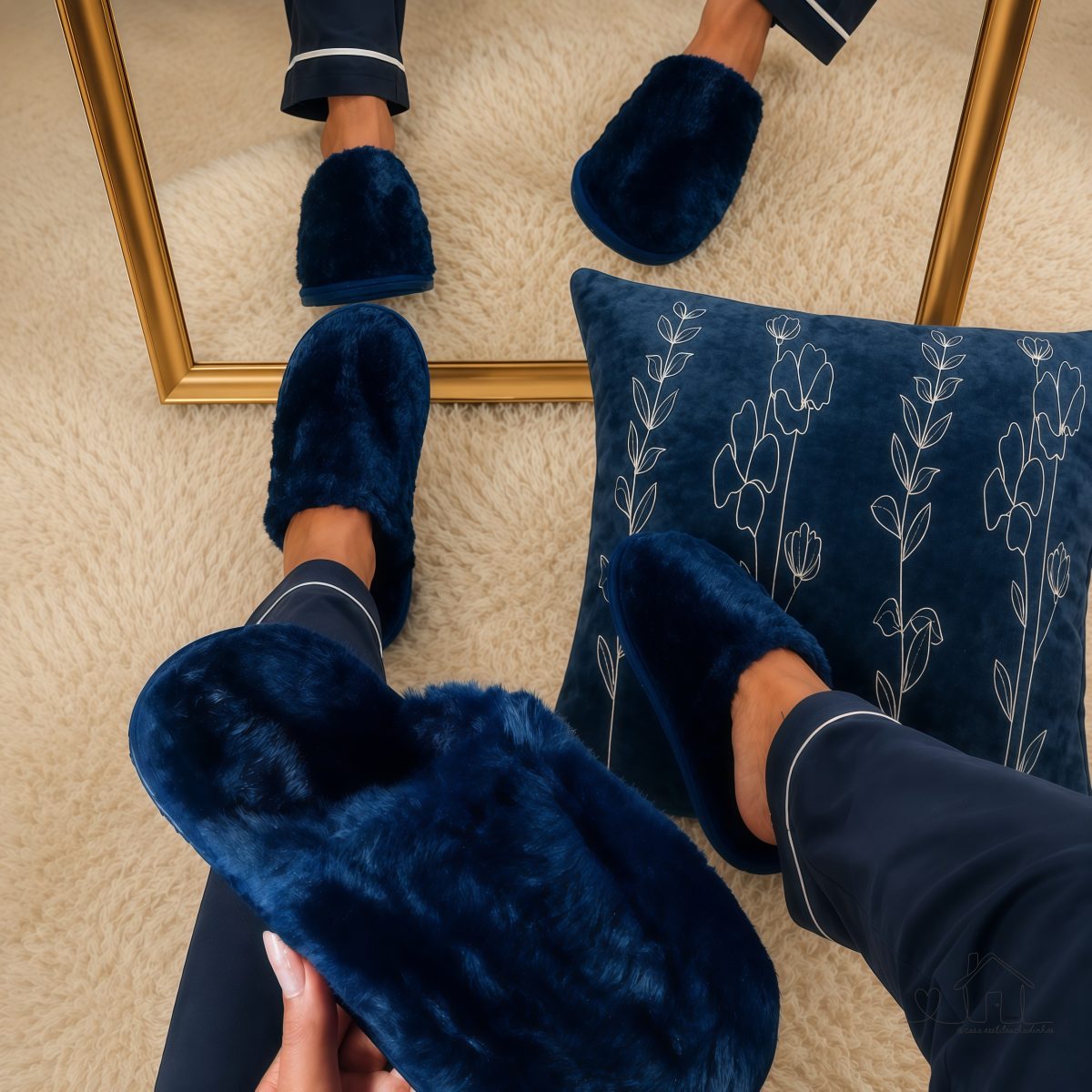 Pantufa de Pelúcia Unissex Inverno - Quentinho Antiderrapante