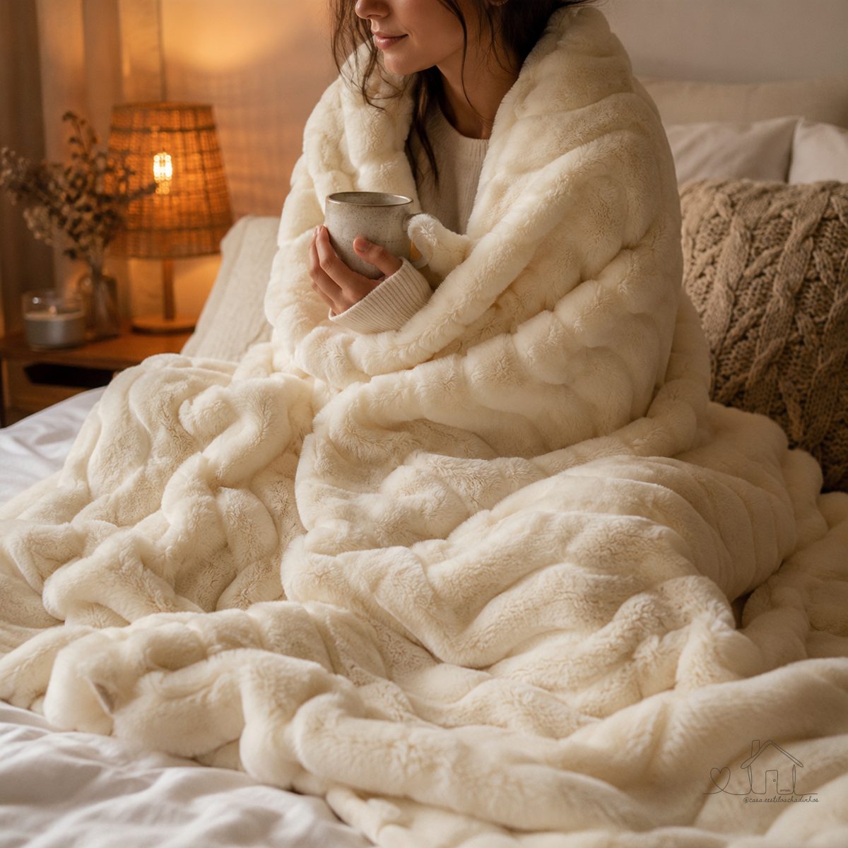 Cobertor Manta Aveludada - Macia Texturizada - Ultrasoft Fluffy - Coberta Queen
