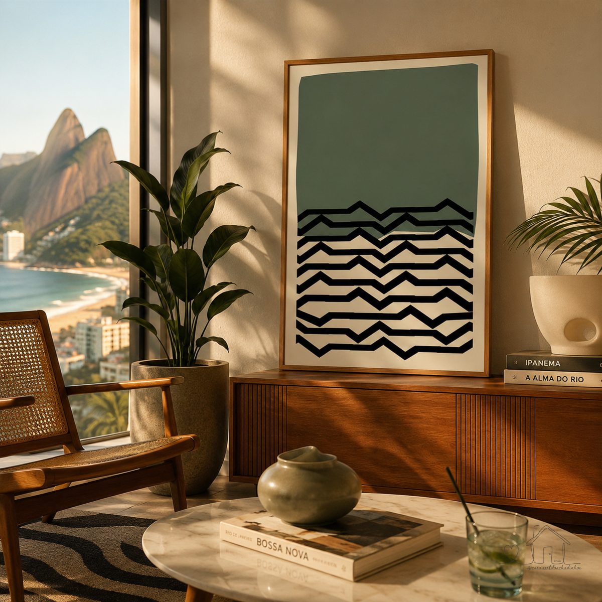 Quadro - Abstrato linha Mar