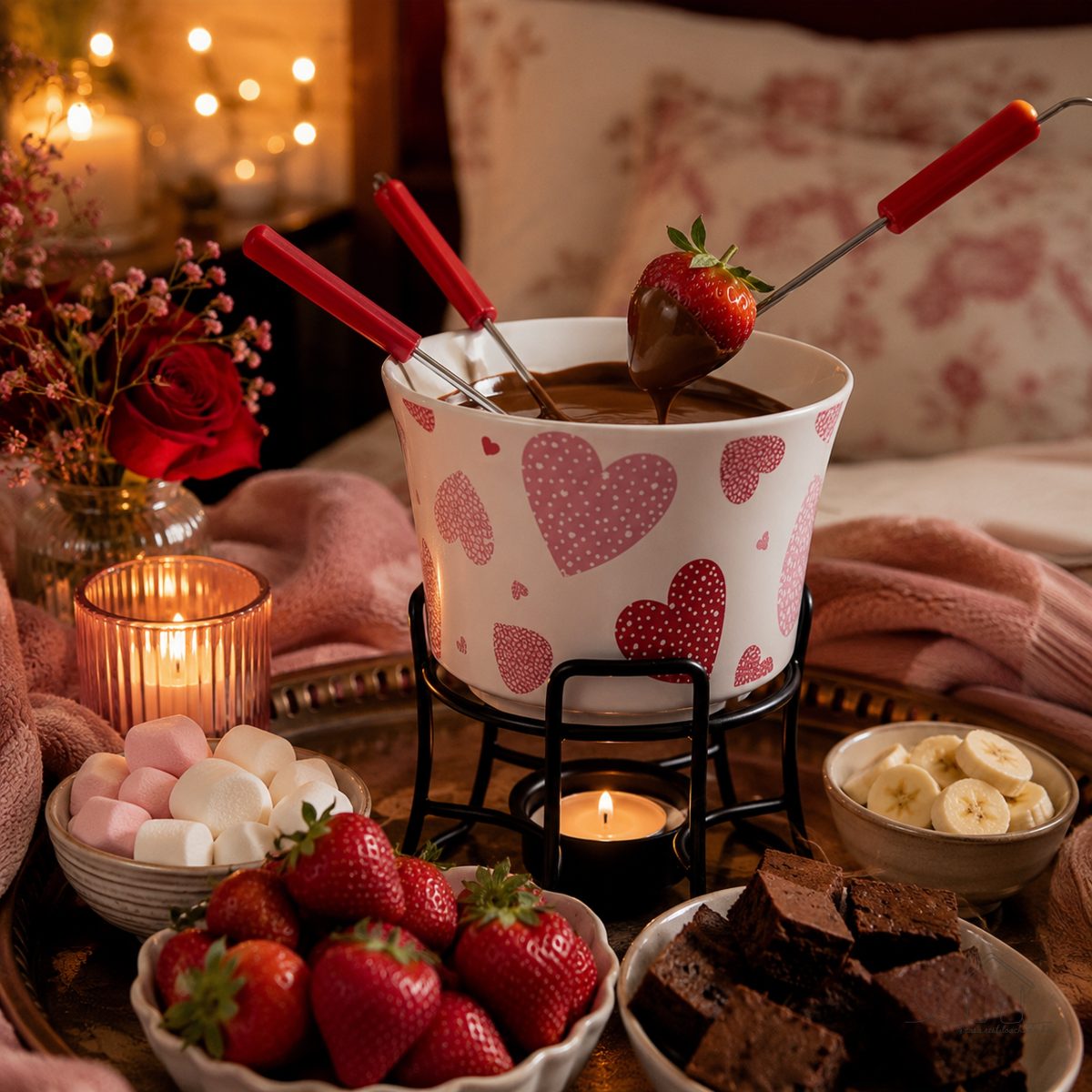 Aparelho de Fondue Brinox Fondue 7 Peças Corações Cerâmica