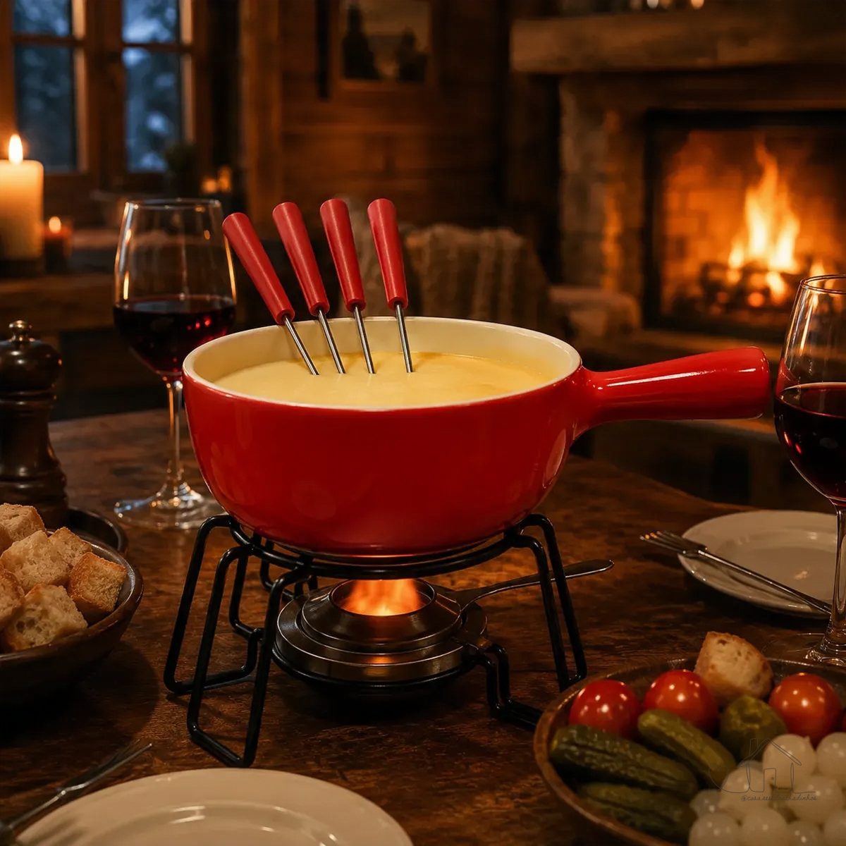 Fondue de Chocolate ou Queijo - Luxo 8pç