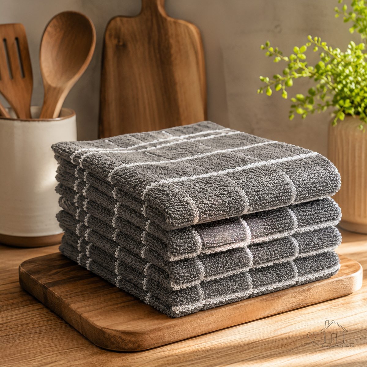 Kit 2, 4 e 6 com Pano de Prato Atoalhado TEKA CINZA Chef 100% Algodão