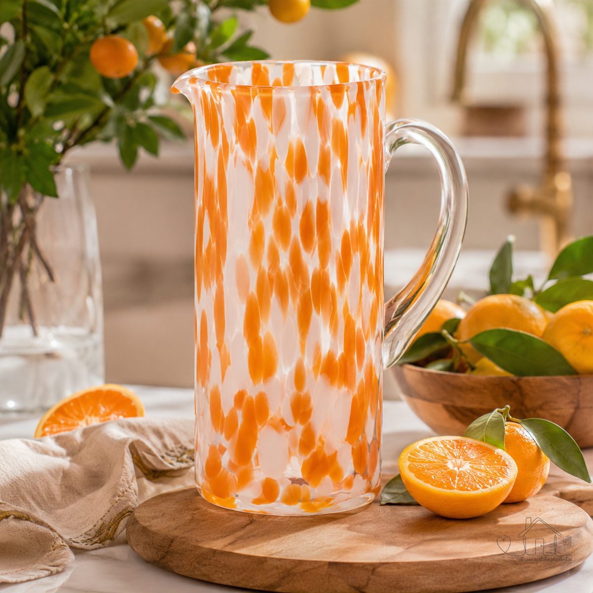 Jarra Aquarelle Laranja Em Vidro 1,7L -fracalanza Laranja