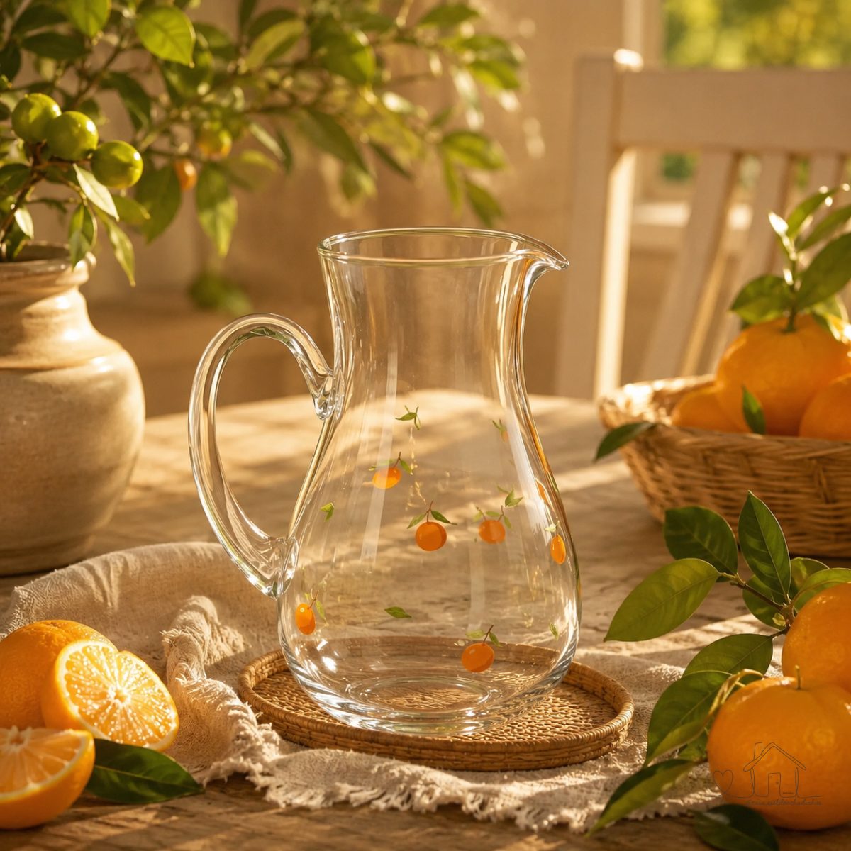 Jarra Real Em Cristal Ecológico 1,2l Laranja