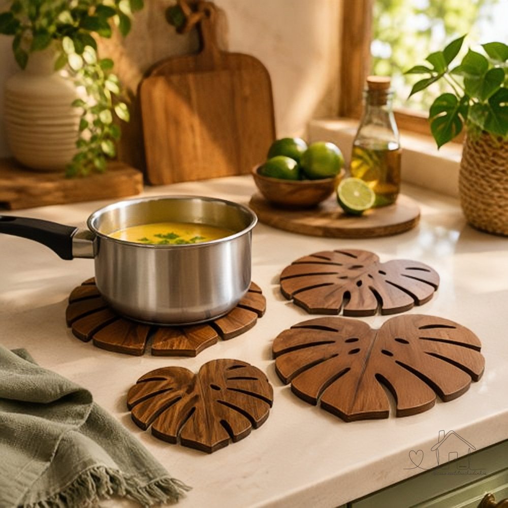 kit Descanso Apoio Suporte de Panela quente OU Porta Copo Proteção Pratos Jarras Suco Café Decoração Casa Cozinha Mesa