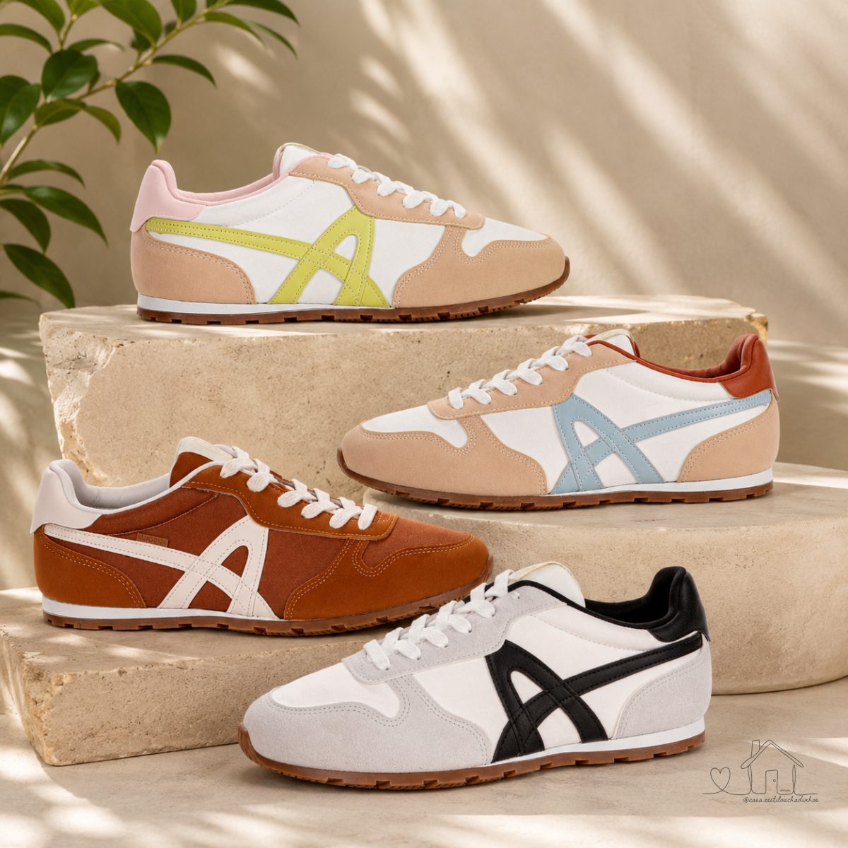 Tênis Anacapri Lola Marrom e Creme - Feminino