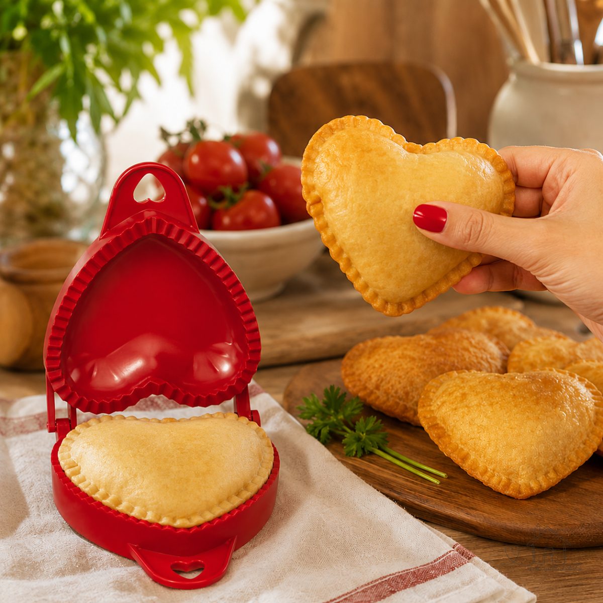 Forma Molde Coração Para Pastel Fogazza Risoles Plástica