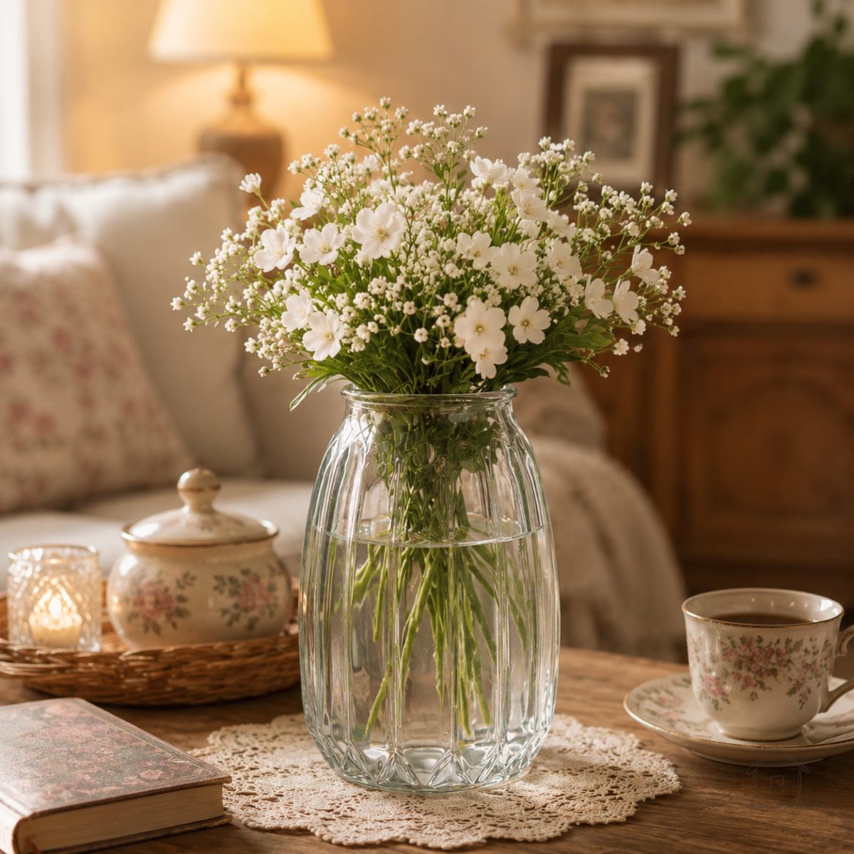 Vaso Decorativo de Vidro Premium Transparente e Texturizado