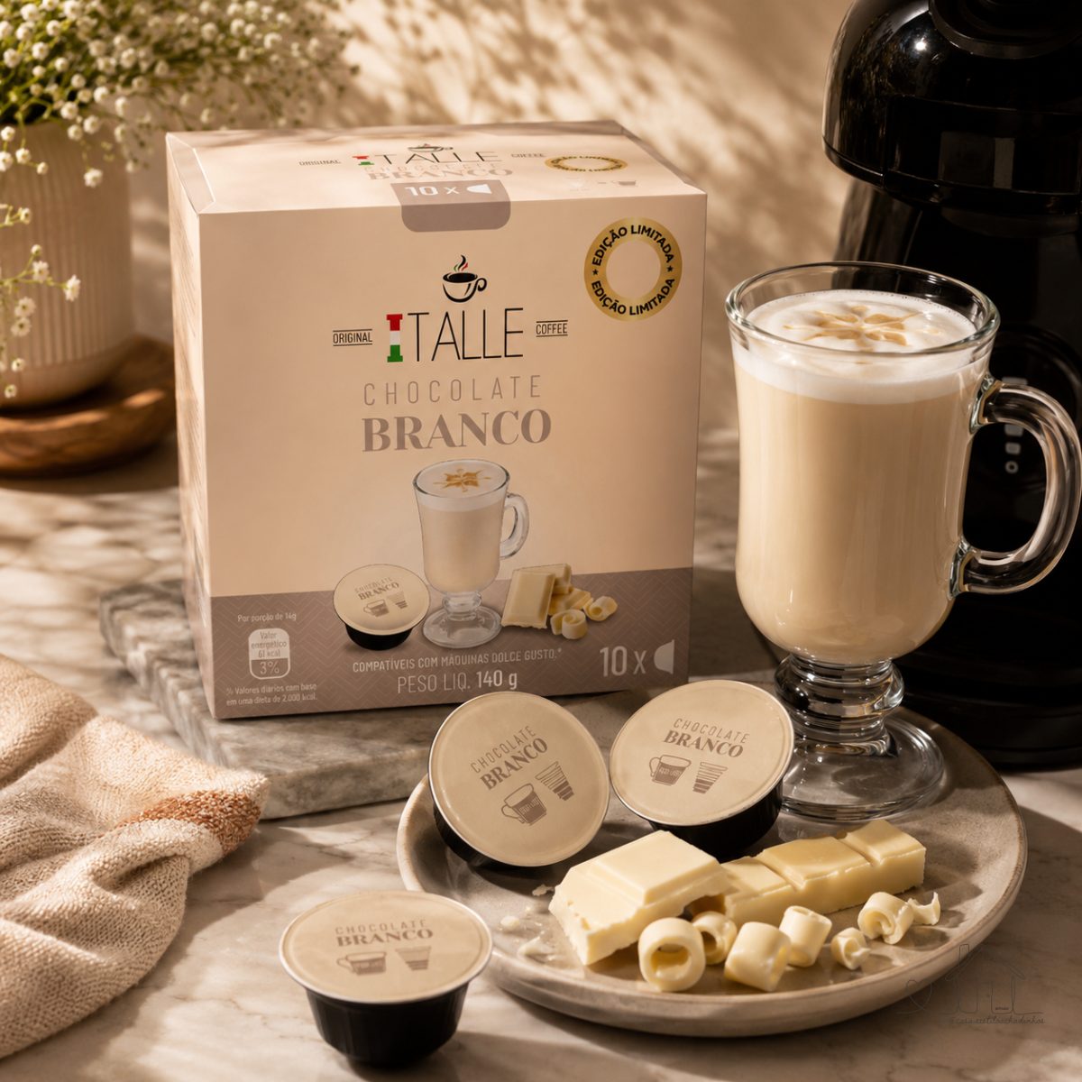 Capsula Dolce Gusto Chocolate Branco Cafe Italle 10 Capsulas