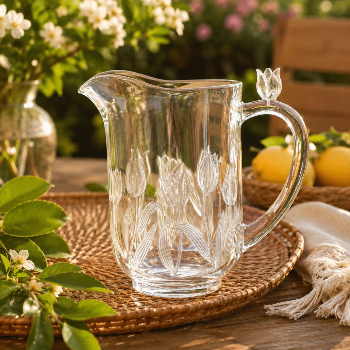 Jarra de Vidro Com Tulipa 1,7L