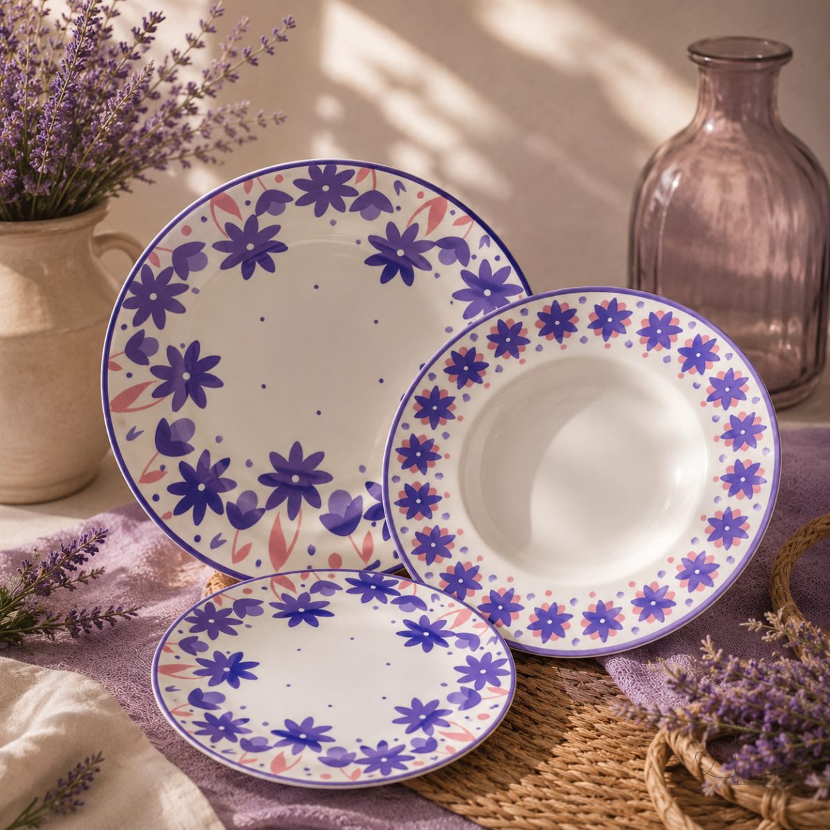 Aparelho de Jantar e Lanche 12pçs Donna Sossego