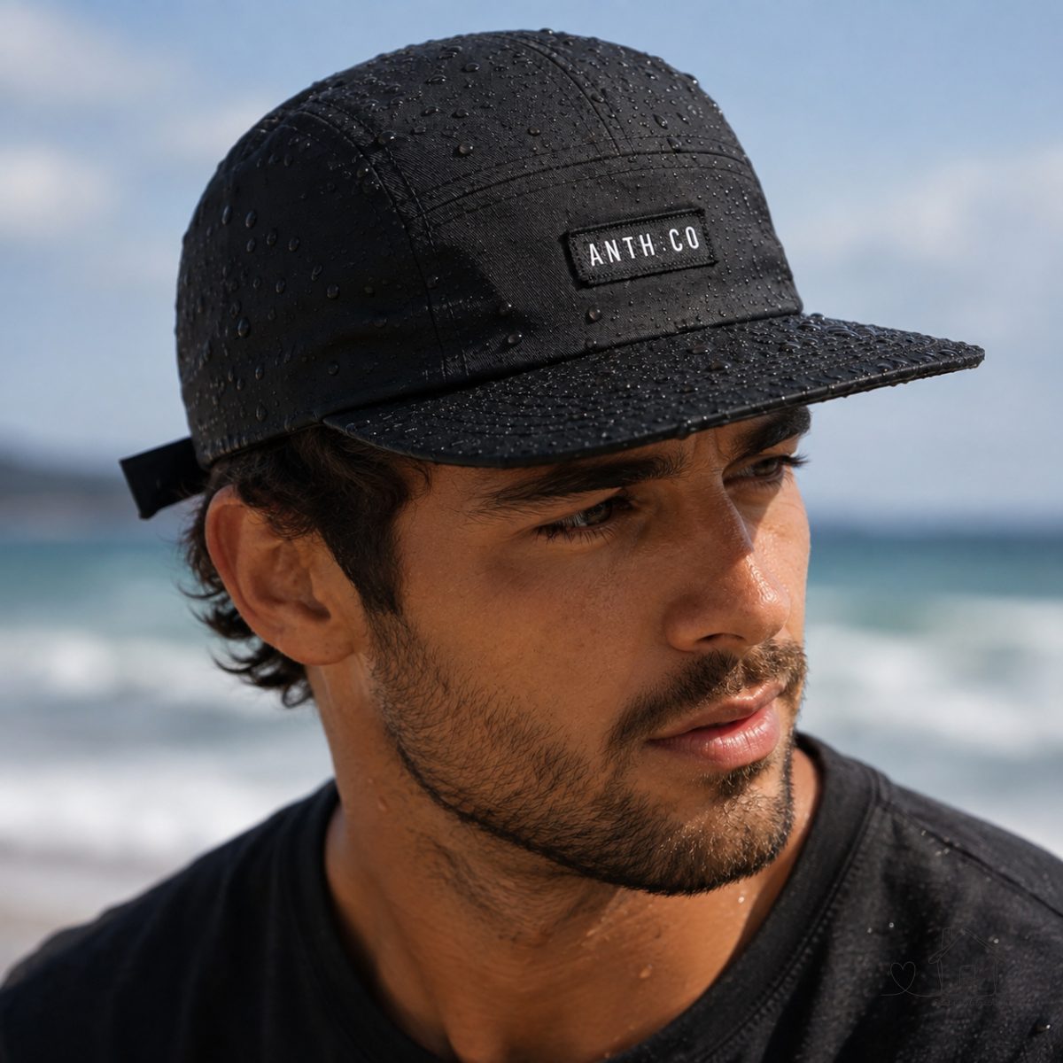 Boné Anth Com Aba Reta Water Five Panel Strapback Impermeavel