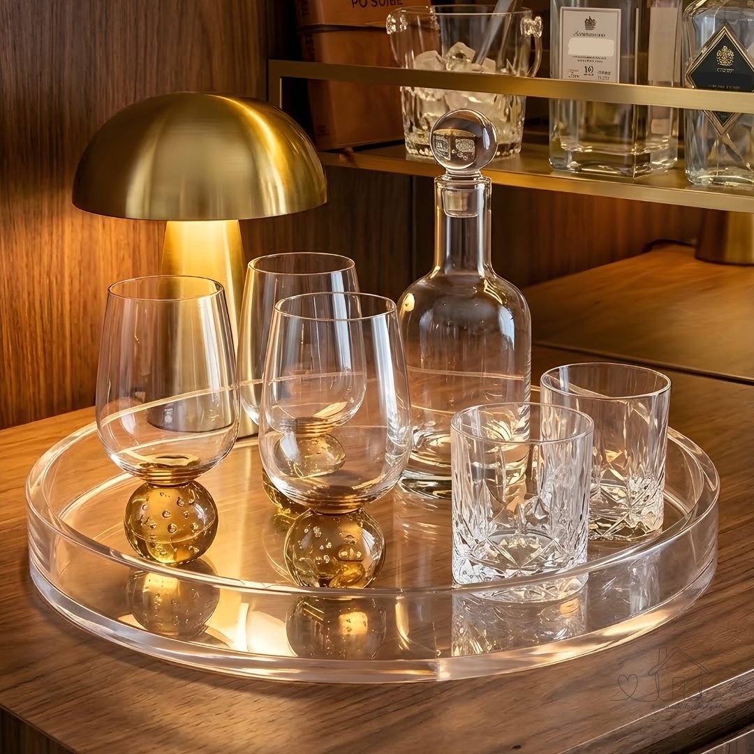 Jogo Taças de Vidro Transparente com base esfera Luxo Drink Vinho Champanhe