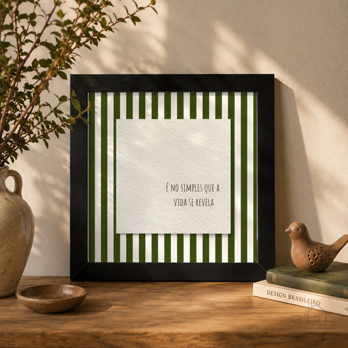 Quadro decorativo - É no simples que a vida se revela