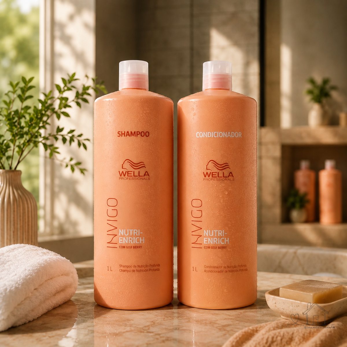 Kit Wella Pro Invigo Enrich Shampoo 1l + Condicionador 1l