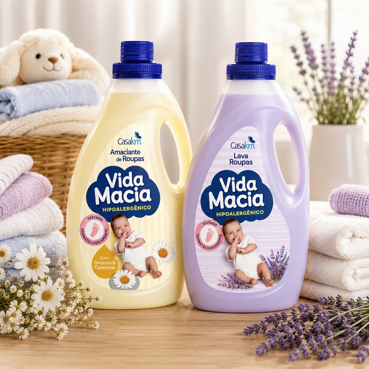 Kit Vida Macia (Lava Roupas e Amaciante - Glicerina e Camomila) 2 x 1L
