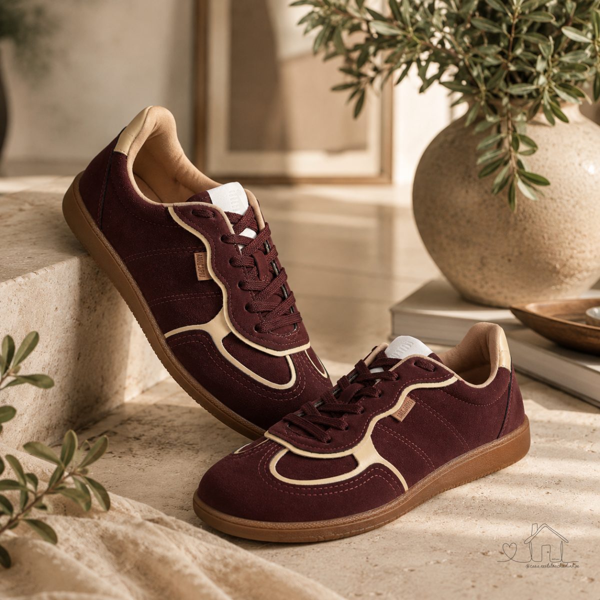 Tênis Anacapri Bordô e Amarelo - Feminino
