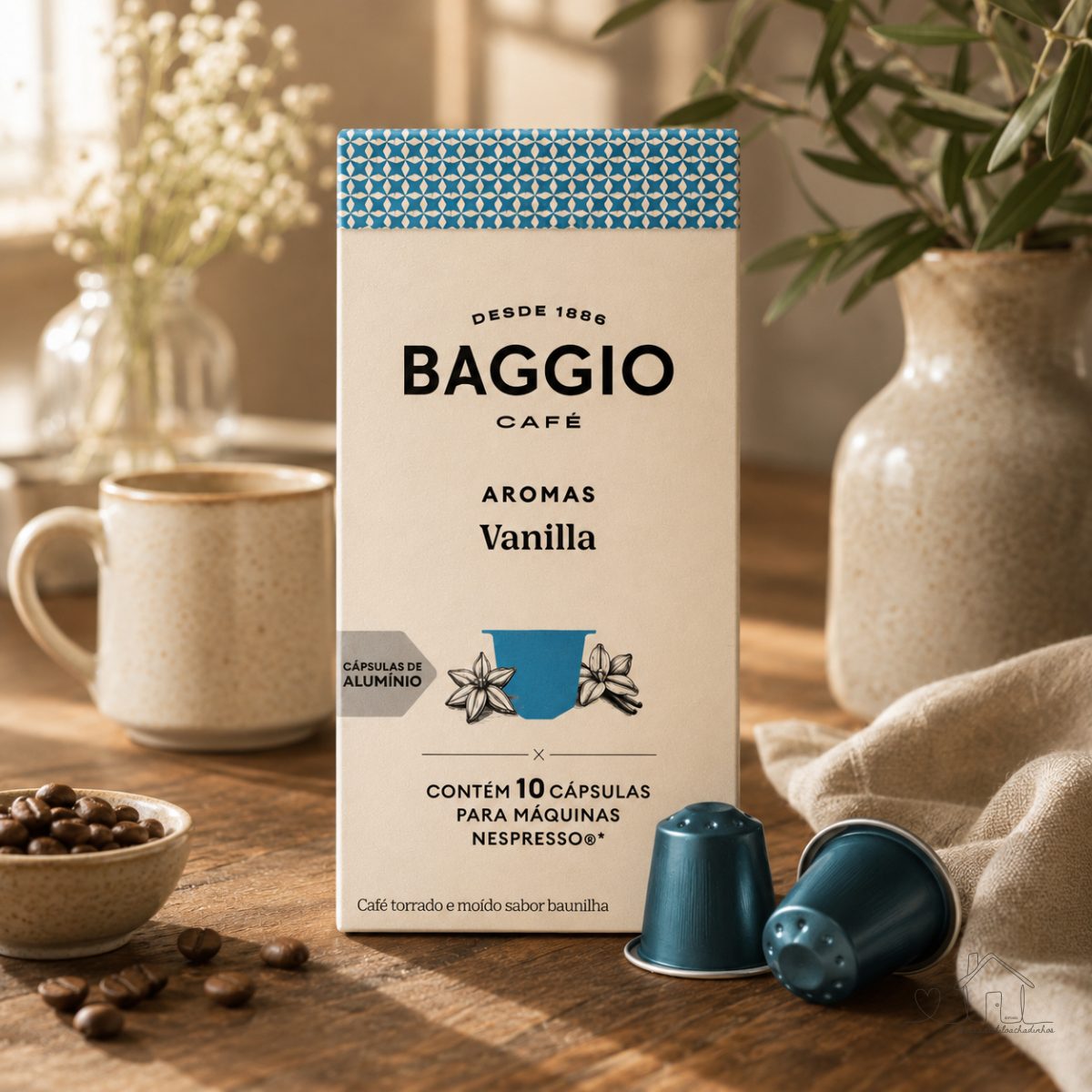Baggio Café - Cápsula de Café Aromas Vanilla Compatível com Nespresso® - 10 unidades.
