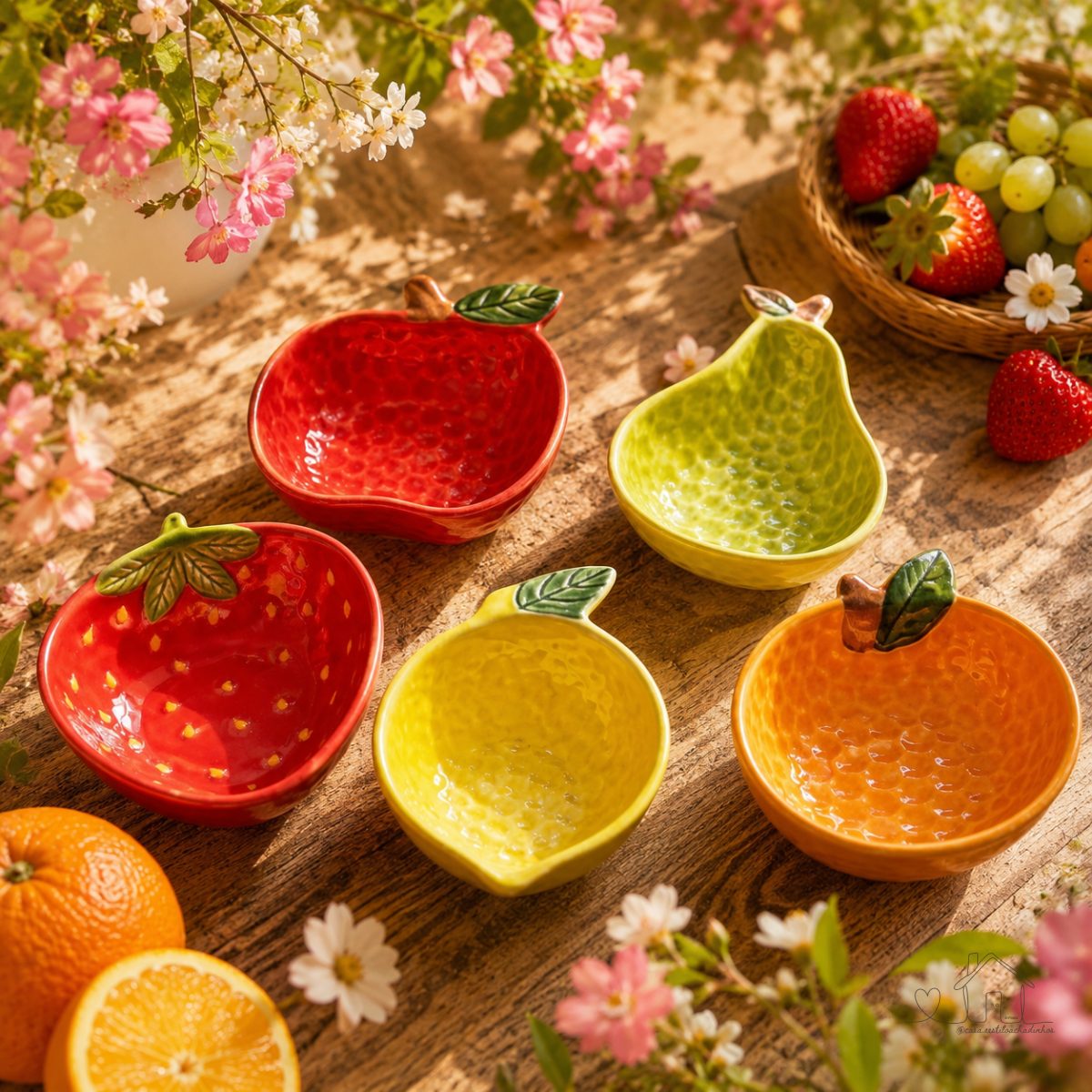 Bowls / Pratos em formato de Frutas - Porcelana 13cm