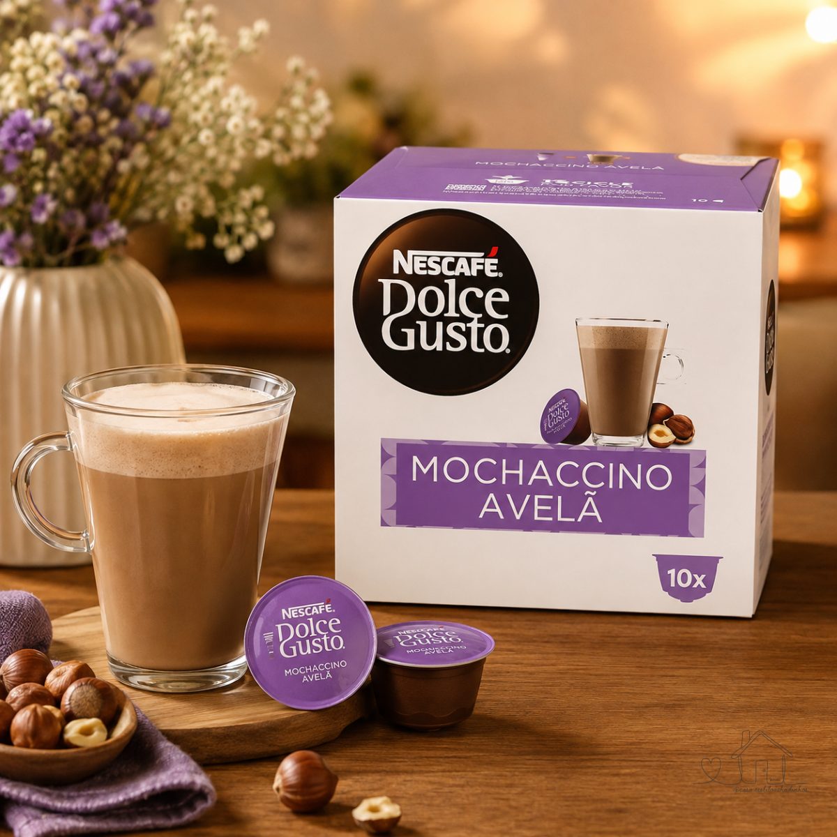 Dolce Gusto Mochaccino em Cápsula Avelã Nescafé Caixa 170G 10 Unidades