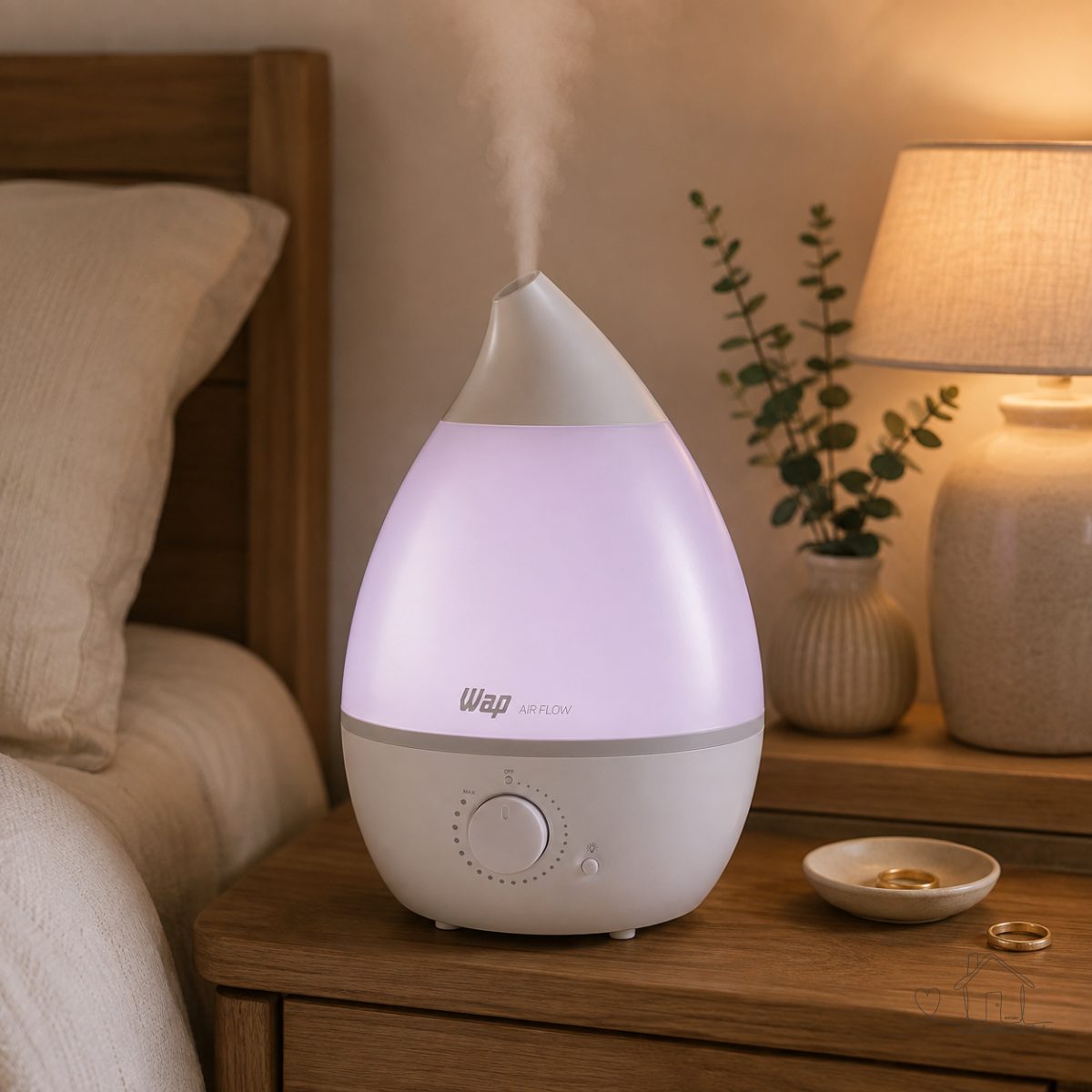 WAP Umidificador de Ar com Luminária e Difusor de Aromas, 4 Litros, Autonomia de até 12 horas, 20W Bivolt