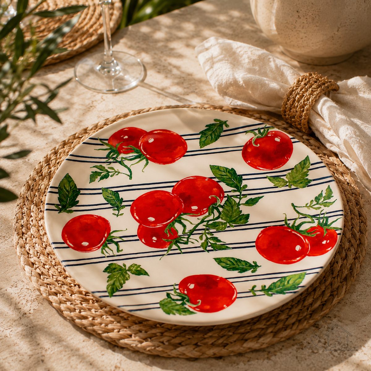 Prato Raso de Cerâmica Tomate Fresco Vermelho 27cm - Unid.