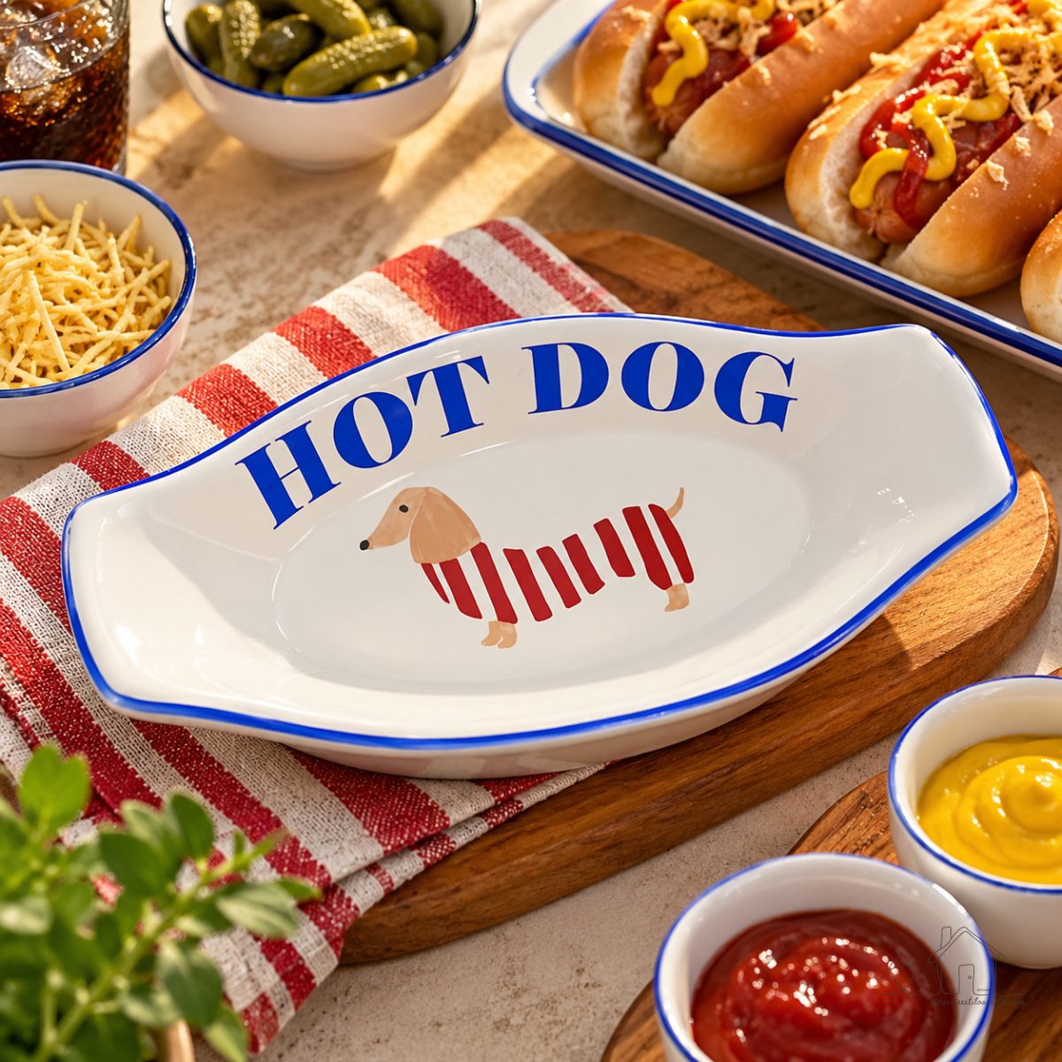 Travessa Individual Barquinha Hot Dog