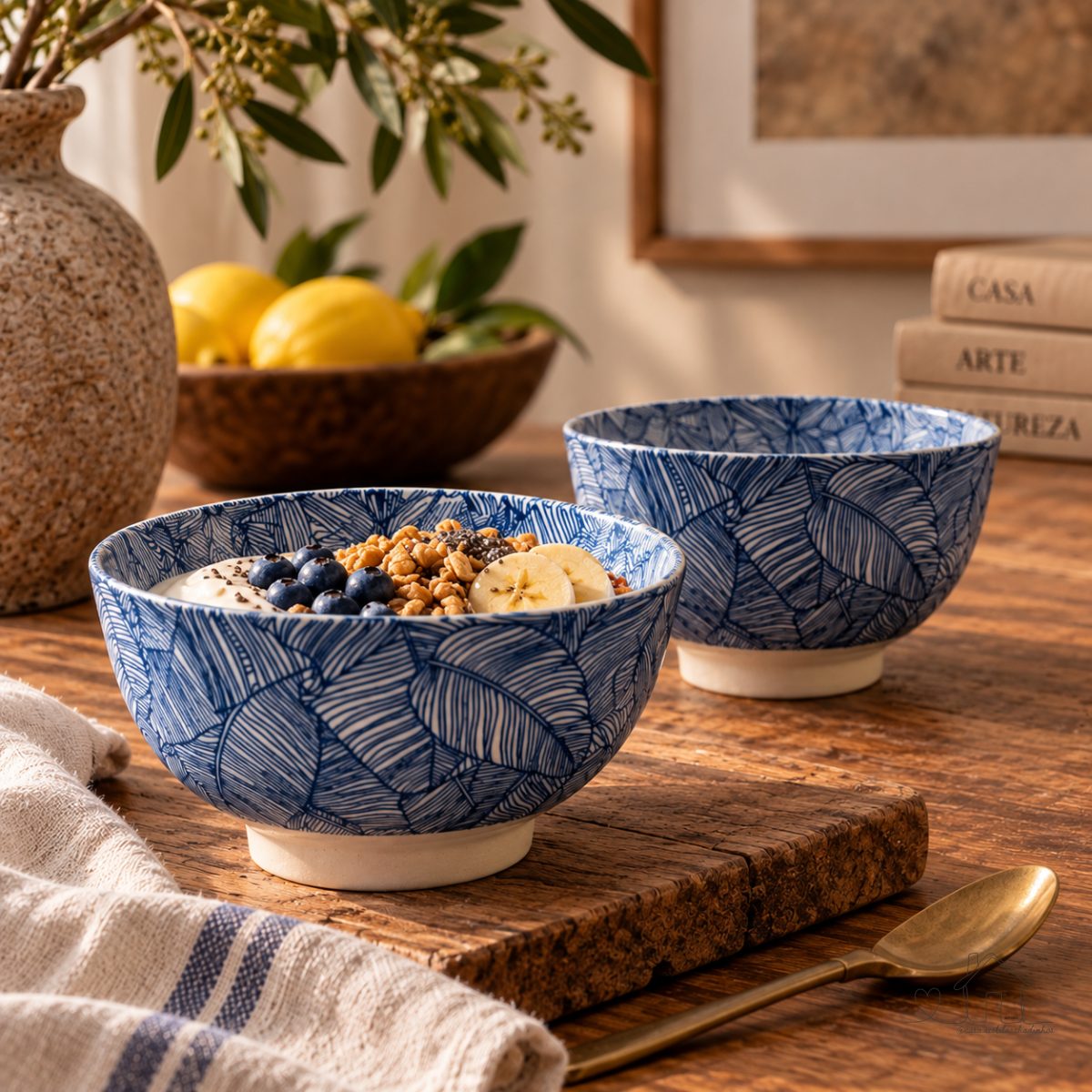 Kit 4 Bowls Tigelas Cumbucas Cerâmica 12cm - 300ml