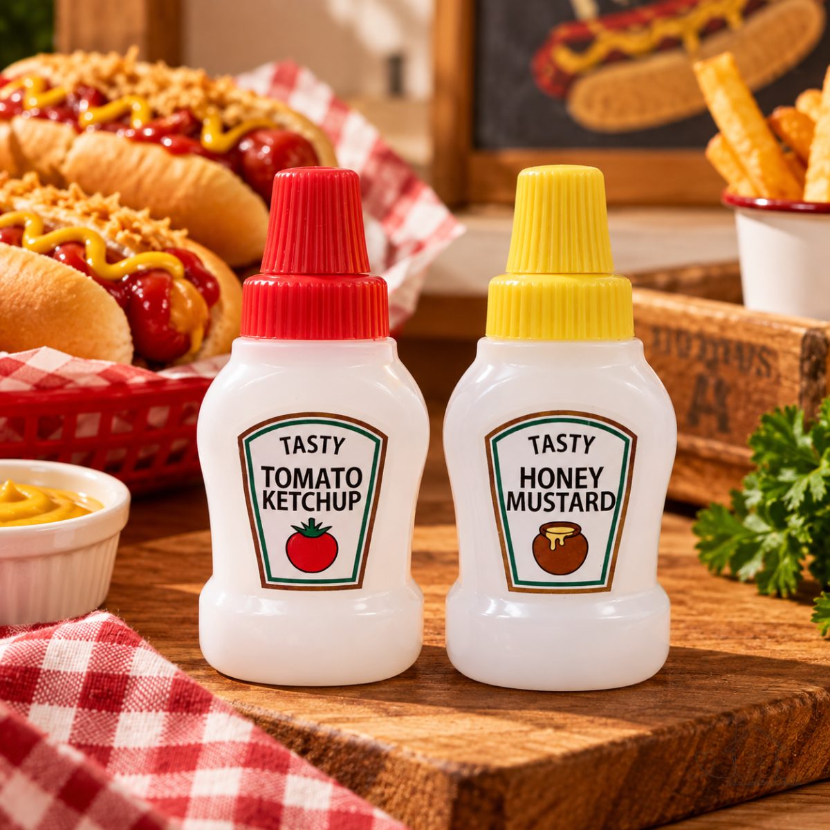 Kit Mini Bisnaga Ketchup Mostarda 25ml