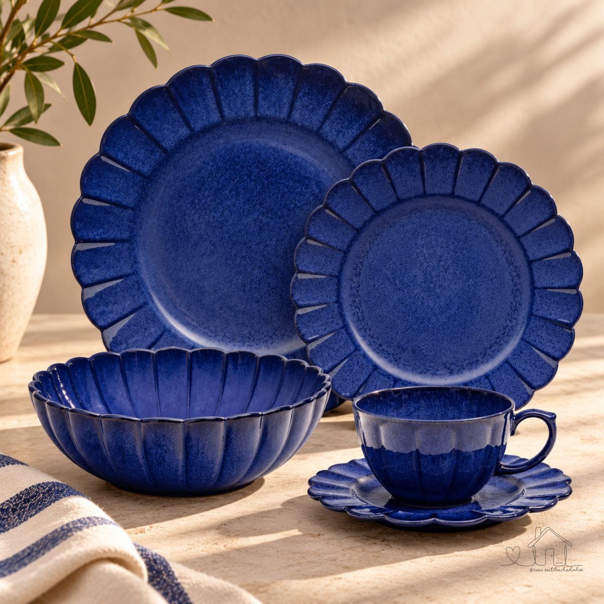 Aparelho de Jantar 20 Peças Flora Amor-Perfeito Oxford