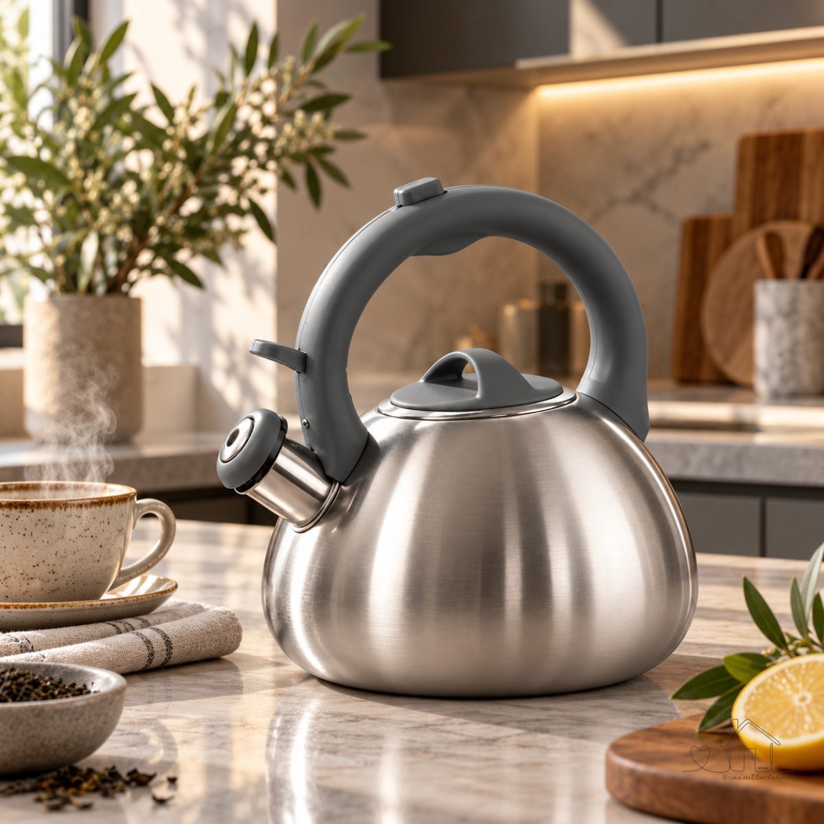 Chaleira Brinox 2,5l Com Apito Aço Inox Para Todos os Fogões