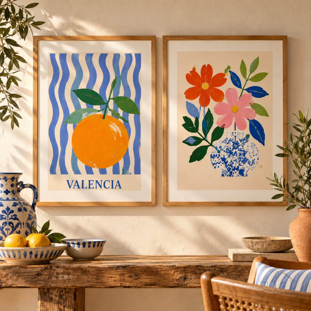Kit 2 Quadros Decorativos Valencia