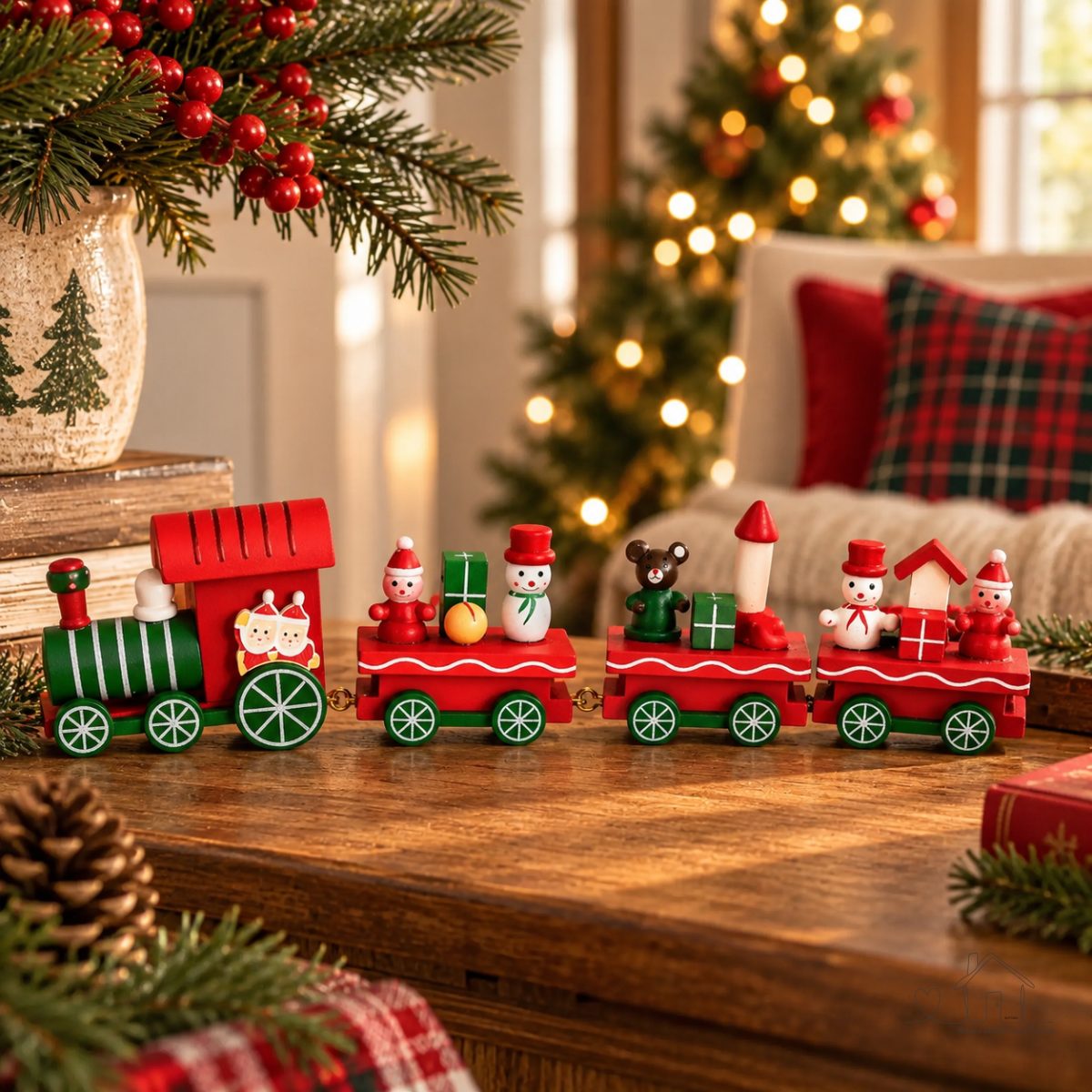 Trem de Natal - Enfeite Madeira Decorativo Natalino