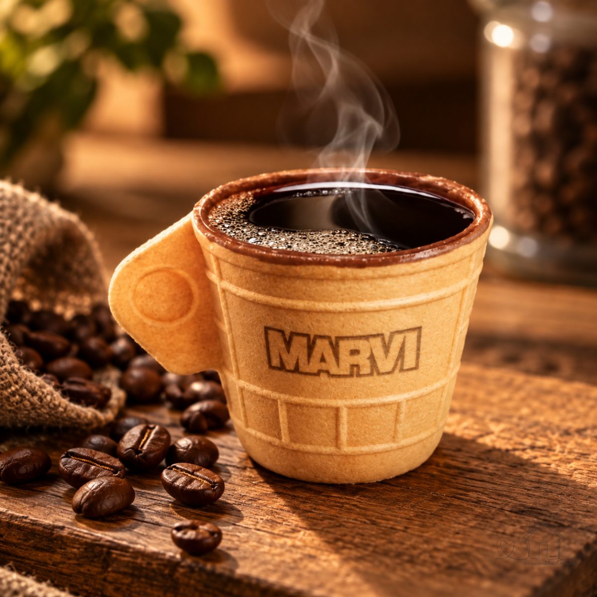 Café Cup Casquinha de Baunilha c/ Chocolate Xicaras 60g - Marvi