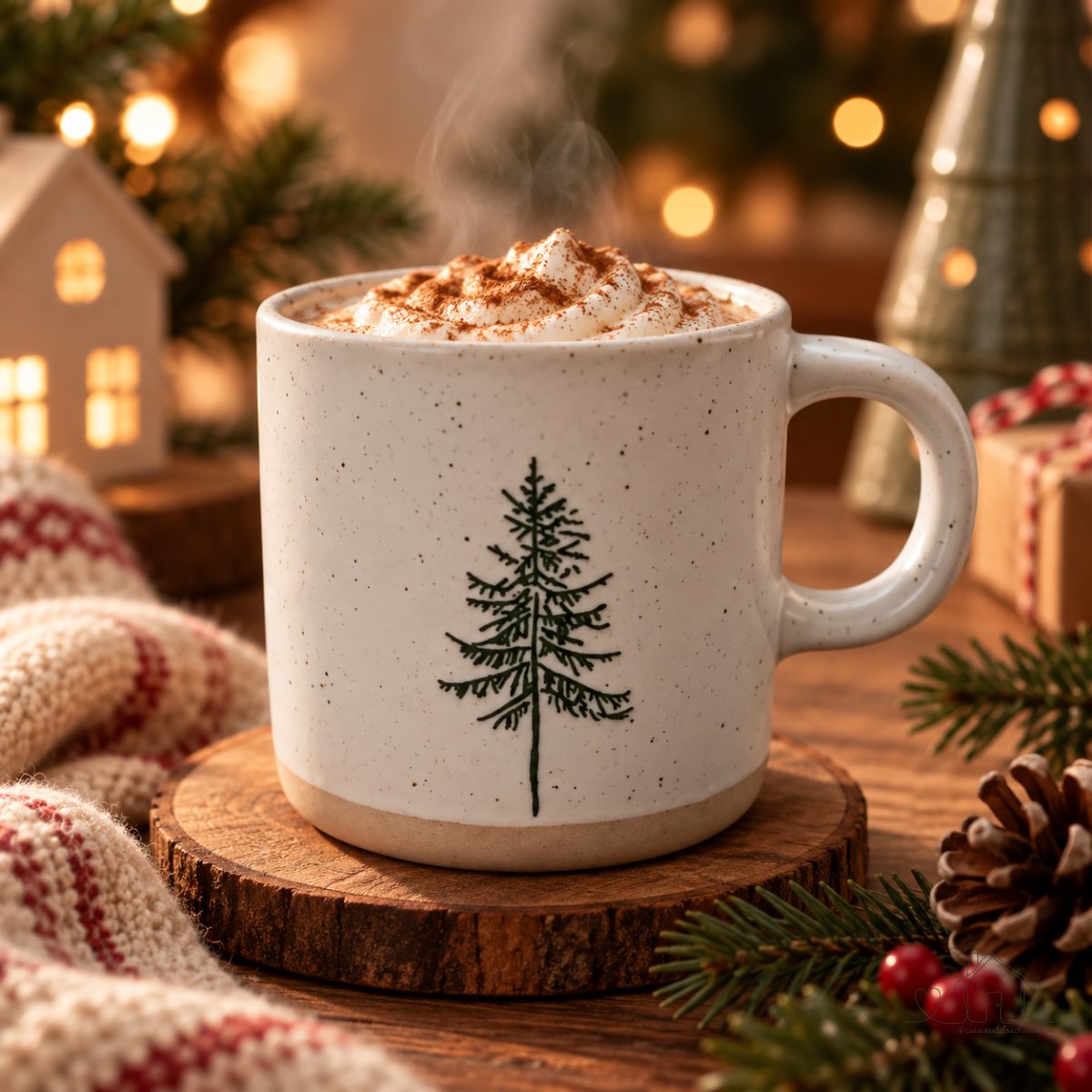 Caneca de Cerâmica Árvore de Natal 400ml