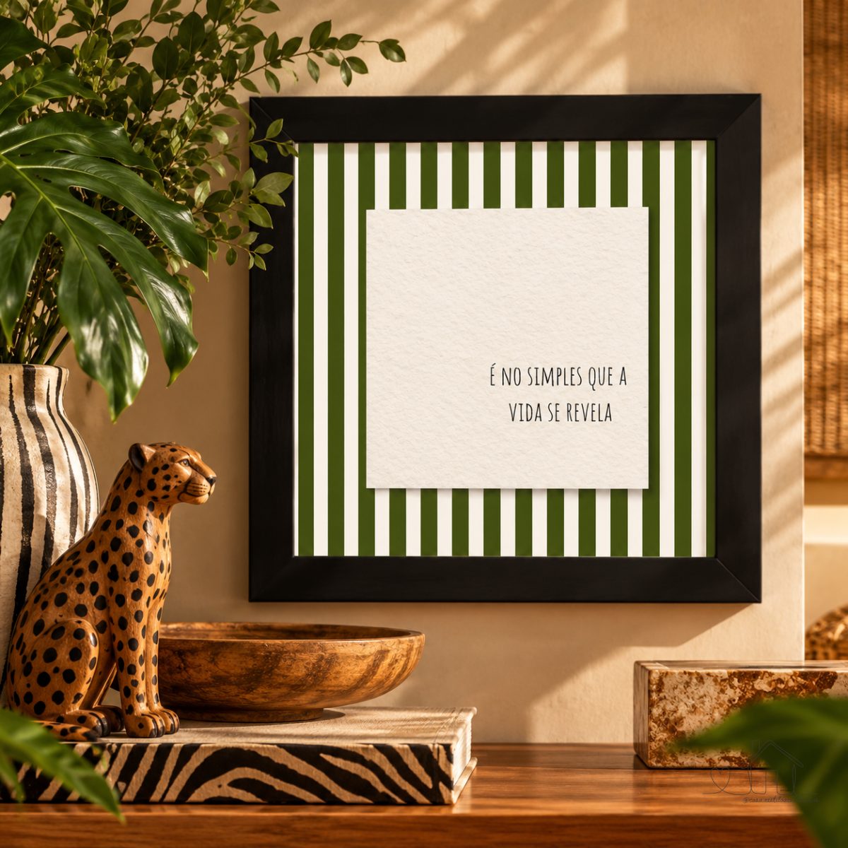 Quadro decorativo - É no simples que a vida se revela