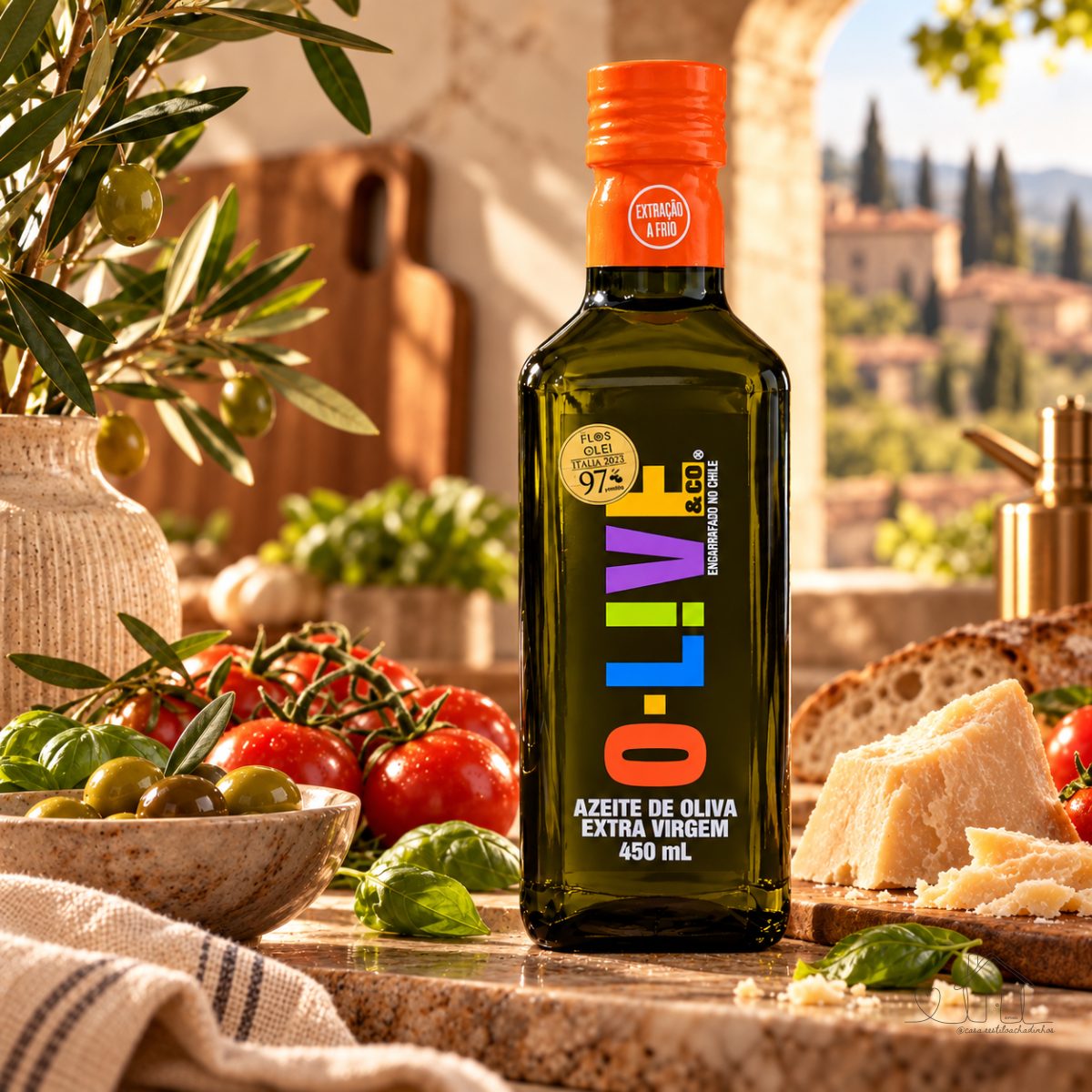 O-LIVE & Co, Azeite de oliva extra virgem, Chileno, vidro, 450ml