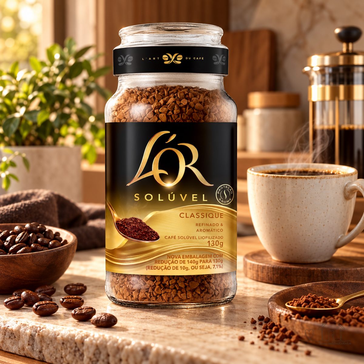 L'OR, Café Solúvel Classique Pote de Vidro 130g