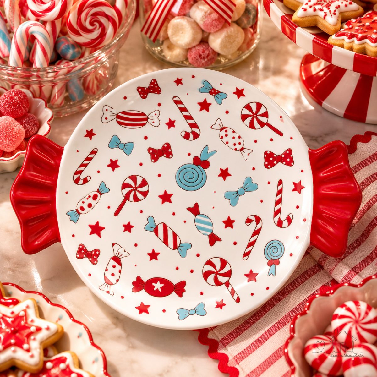 Prato de Doce Caramelo em Porcelana 15x20 cm