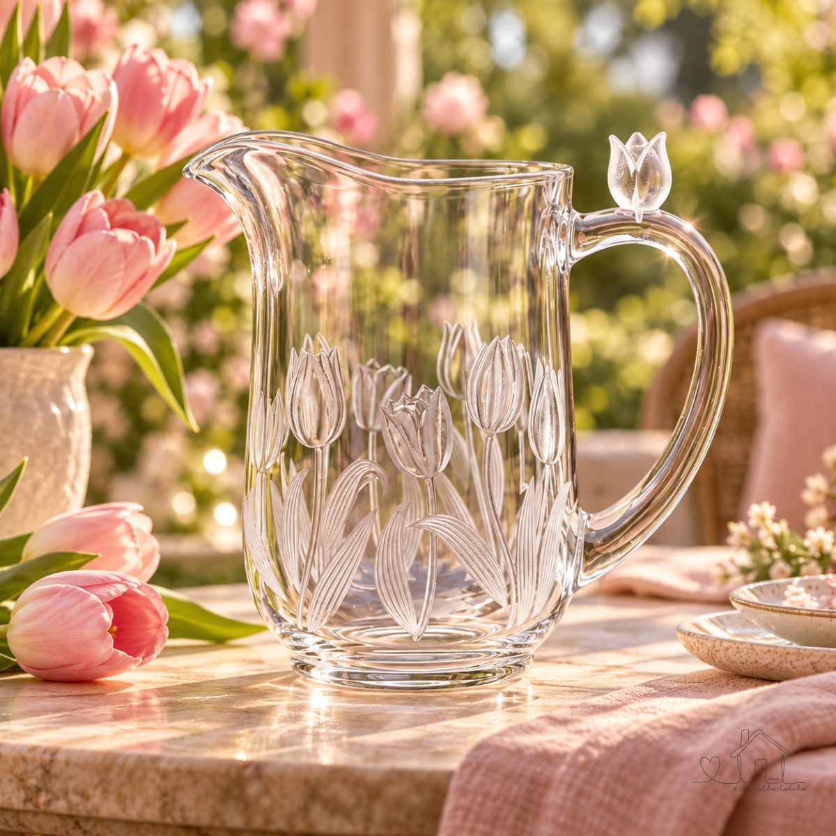 Jarra de Vidro com Tulipa 1,7L