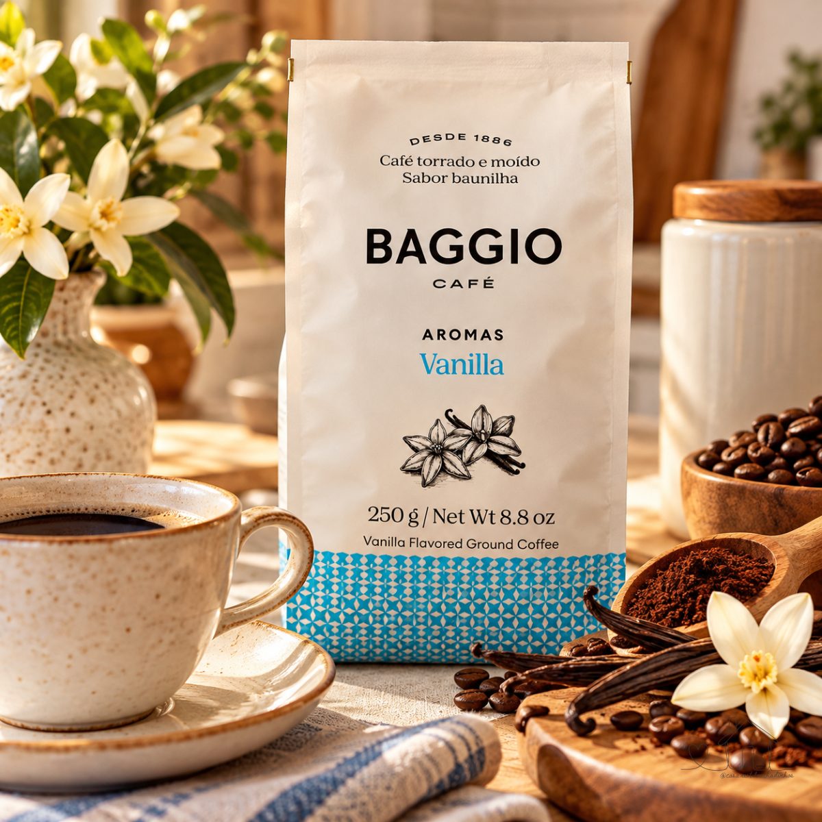 Baggio Café - Café Torrado Moído Aromas Vanilla 250g