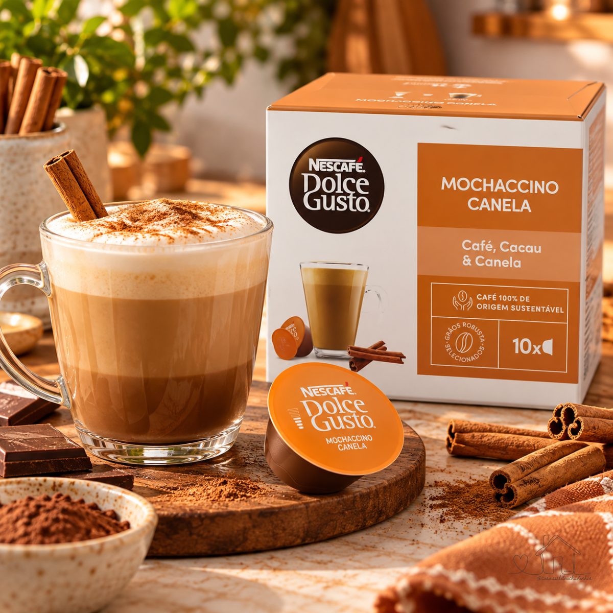 Café em Cápsula NESCAFÉ DOLCE GUSTO Mochaccino Canela 10 Cápsulas