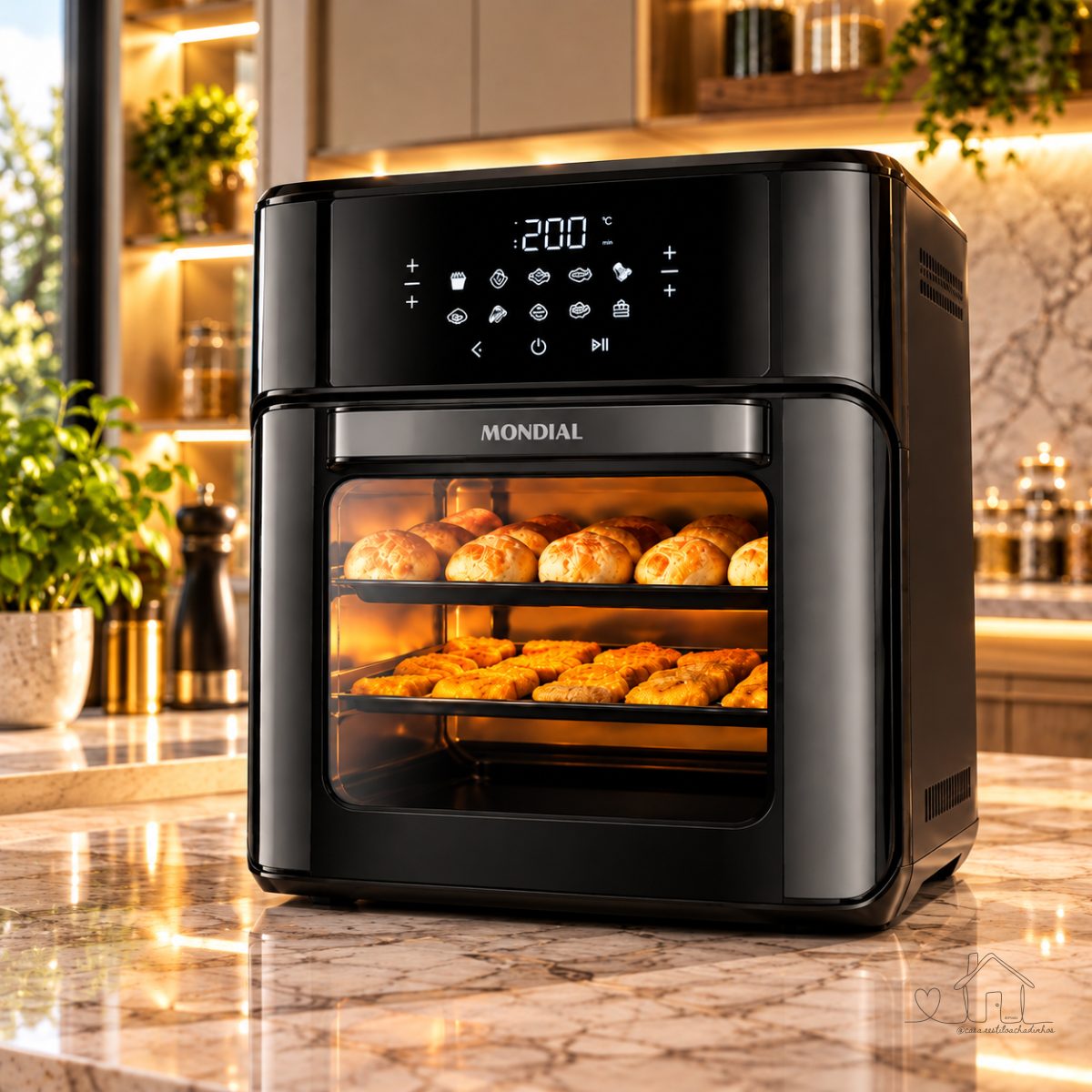 Fritadeira Elétrica AFON-12L-BG Forno Oven 12 Litros Preto Mondial