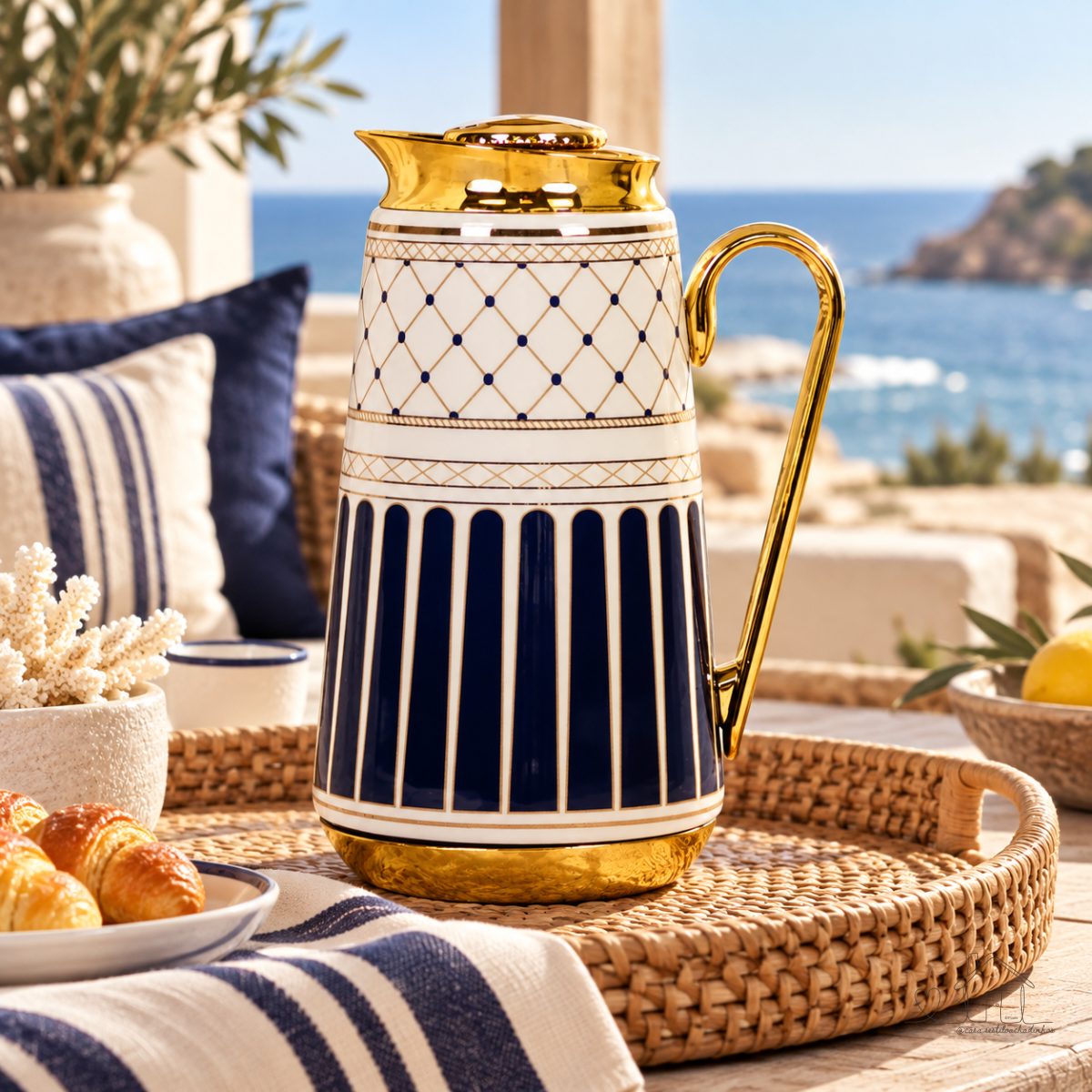 Garrafa Térmica Porcelana Palazzo Navy 700ml Tuut Luxo